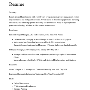 Improve Resume